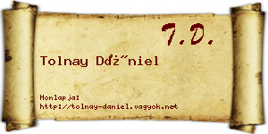 Tolnay Dániel névjegykártya